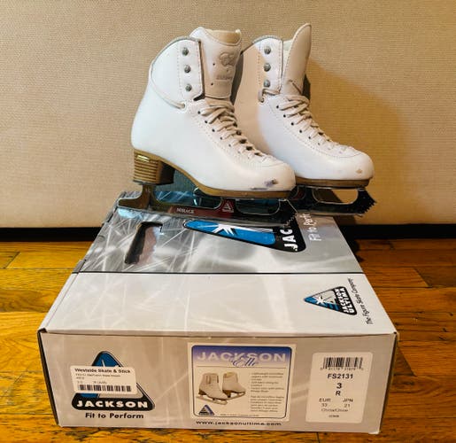 Used Jackson Ultima Elle Figure Skates Size 3 - girls hard skates