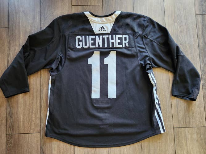 Arizona Coyotes Dylan Guenther Authentic Adidas MiC Black Practice Jersey 58