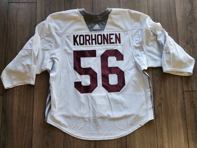 Arizona Coyotes Rasmus Korhonen Authentic Adidas MiC White Practice Jersey 58G