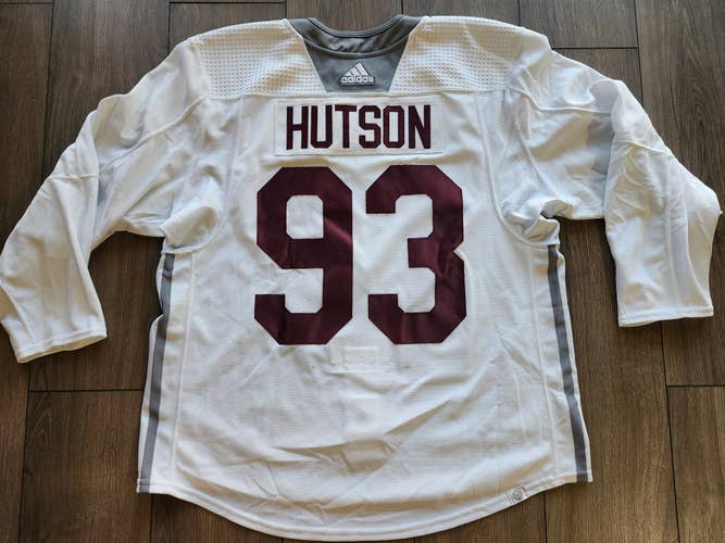 Arizona Coyotes Quinn Hutson PrimeGreen Adidas MiC Black Practice Jersey 56