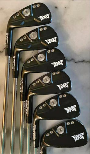 Lightly Used Men's PXG Gen 4 Black Left Hand Stiff Flex Steel Shaft 0311ST Iron Set