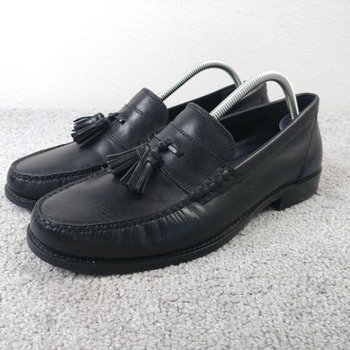 Cole Haan Pinch Loafers Mens 8.5 Dress Shoes Black Leather Tassels Slip On