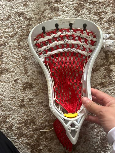 Under armor lacrosse head mens strung white/red