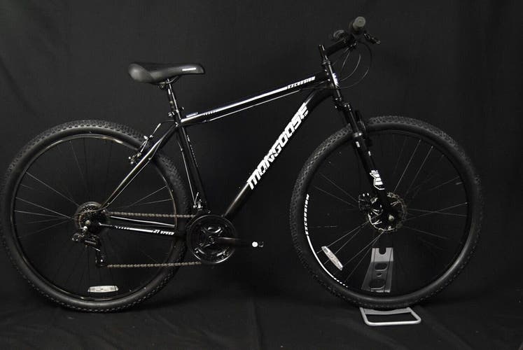 MONGOOSE EXCURSION MOUNTAIN BIKE SIZE LARGE, 19", 21 SPEED, DISC BRAKES