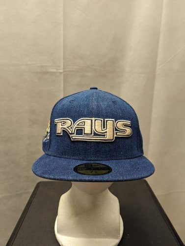 NWS Tampa Bay Rays Denim New Era 59fifty 7 1/4 MLB