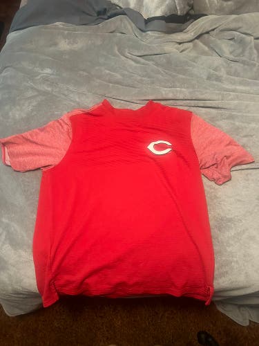 cincinnati reds pullover short sleeve