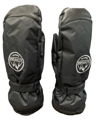 ALTITUDE WOMEN'S "FRISCO" WINTER SKI SNOWBOARD PLUSH MITT MITTEN (BLACK)