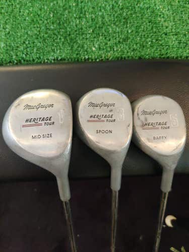 MacGregor Heritage Tour Driver 3-5 Woods Set Steel Shafts Stiff