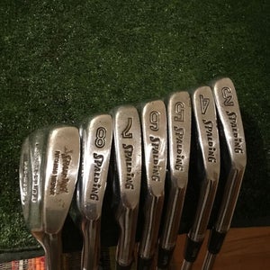 Spalding Power Flite Pro Model Irons Set 3-8 & PW Lightweight Steel Shafts