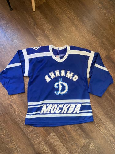 Used Medium KHL Moscow Dynamo CCM Away Game Jersey