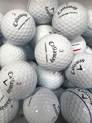 15 Near Mint AAAA White Callaway Chrome Tour/ Chrome Tour X Used Golf Balls