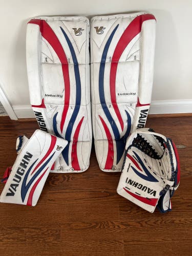 Vaughn V5 7490 Senior Pads 32+1.5” Glove and Blocker Set