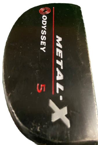 Odyssey Metal-X #5 Mallet Putter RH Steel 34" New Midsize Grip Nice Club