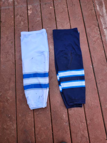 Winnipeg Jets home and away large socks