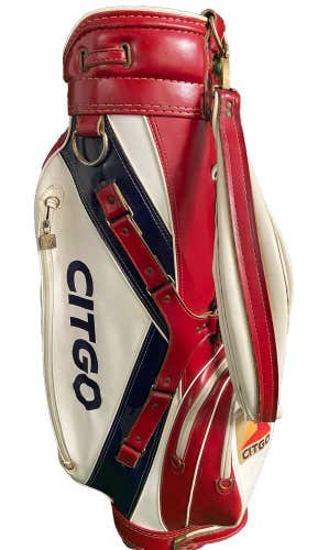 Citgo Miller Golf Cart Bag 6-Way Single Shoulder Strap Good Shape Zippers Work