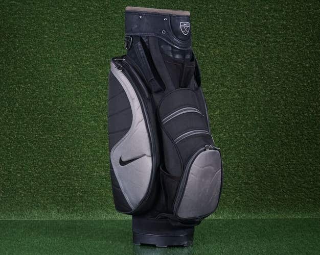 NIKE CART BAG 5 WAY DIVIDERS GOLF BAG, BLACK / GRAY ~ L@@K!!