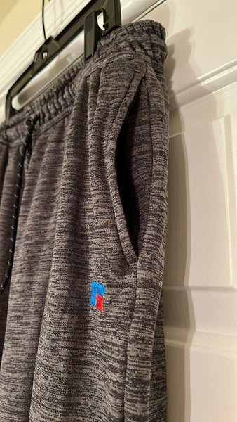 Men's LG Russell Athletic dark gray fleece joggers