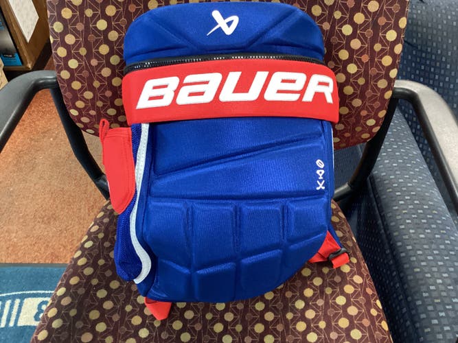 New Bauer Youth Glove Backpack Blue And Red