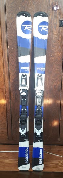 120cm ROSSIGNOL SCAN JR. SKIS w Rossignol XELIUM 4.5 EZ TRACK