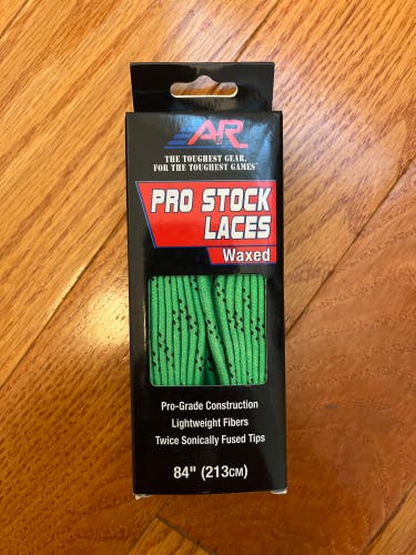 Free Shipping A&R Hockey Laces Waxed Green Brand New 84" inches