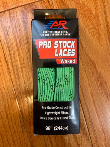 Free Shipping A&R Hockey Laces Waxed Green Brand New 96" inches