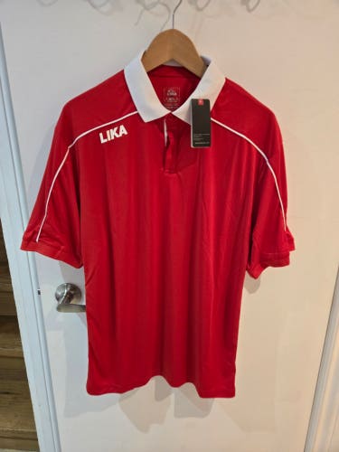 Brand new Adult XL RED GOLF SHIRTS