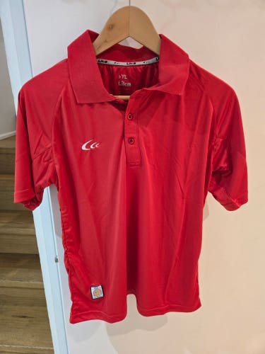 Brand new Youth Large Red GOLF SHIRT