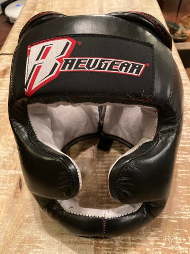 Revgear MMA Leather Headgear With Cheek & Chin Protection - Medium - Gently Used