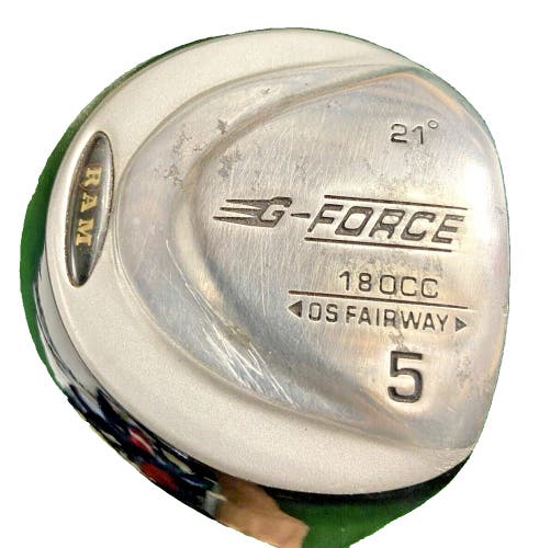 Ram G-Force 180cc OS Fairway 5 Wood 21* RH Regular Graphite 42" HC And New Grip