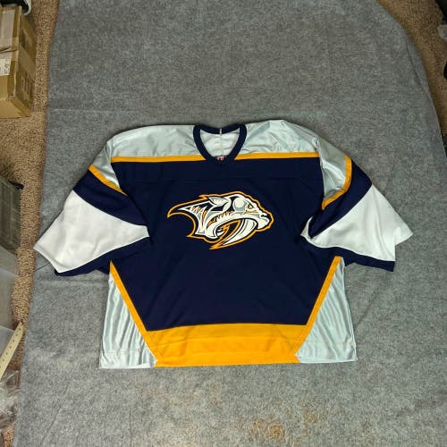 Nashville Predators Mens Jersey 2XL XXL Navy White Goalie Style Hockey NHL Sport