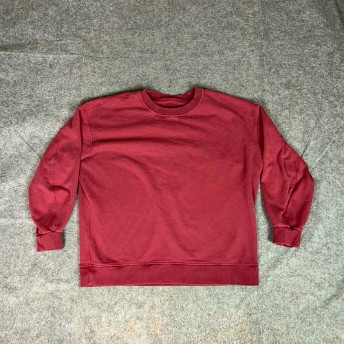 Lululemon Mens Sweatshirt Extra Large Red Pullover Crew Neck Lounge Sports Top