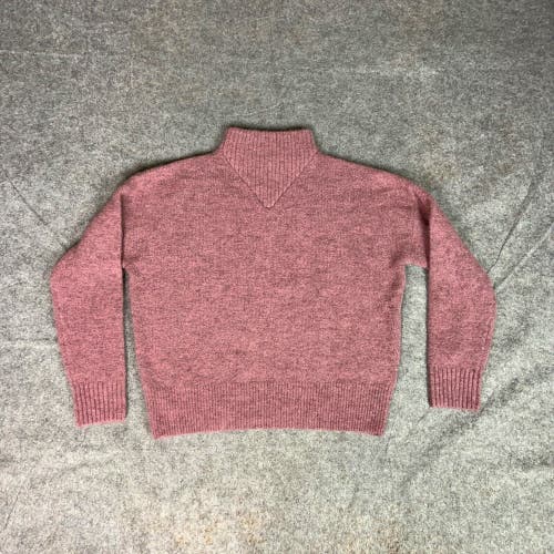 Madewell Womens Sweater Small Pink Wool Blend Cozy Everyday Mock Neck Career Top