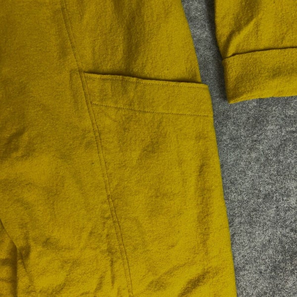 Eileen Fisher Women Sweater Extra Small Gold Wool Cardigan Open Capsule Cozy