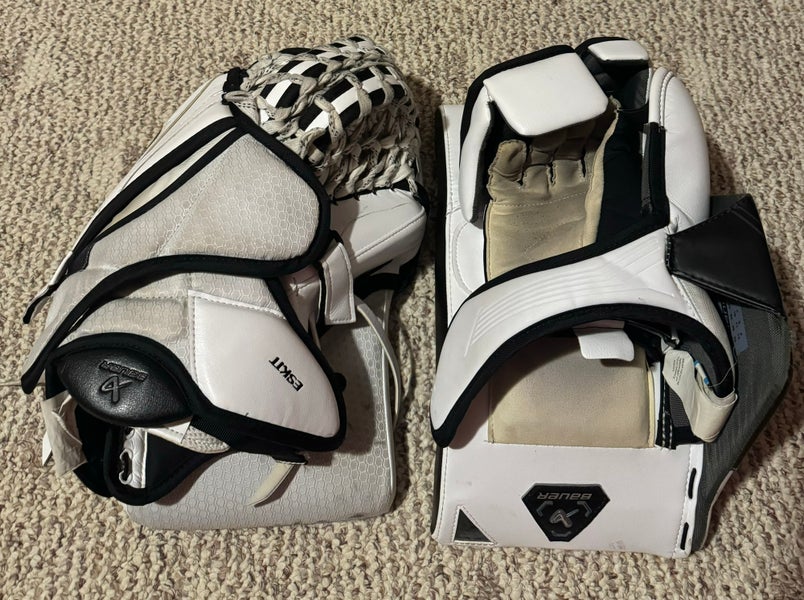 Bauer Hyperlite 2 Glove & Blocker WHL GAME WORN SidelineSwap Buy