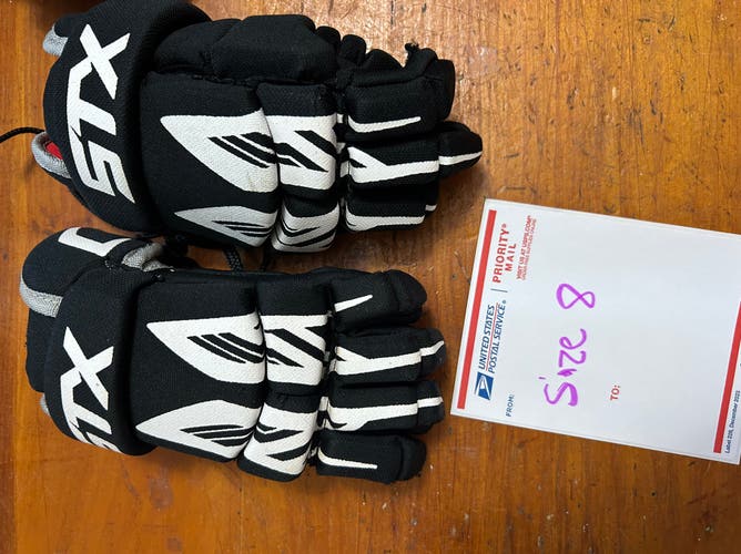 Stx youth lacrosse gloves size 8 (small)