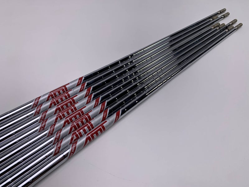 True Temper AMT R300 Red Reg Iron Set of 8 Shafts-34.25''-37.50''- Pull 0.355