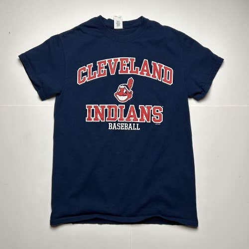 Cleveland Indians Graphic T-Shirt MLB Baseball Y2K Blue Sz Small