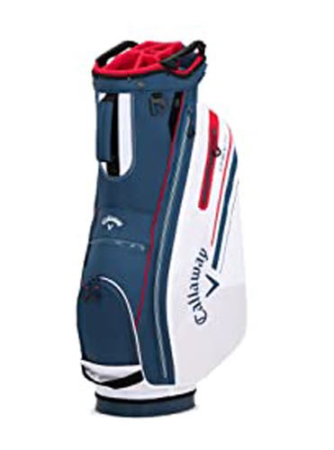 NEW 2023 Callaway Golf Chev 14 Navy/White/Red Cart Bag