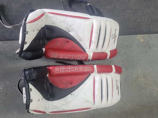 Used Simmons Ultra Light 30" Inter Sm Junior Lg Goalie Leg Pads