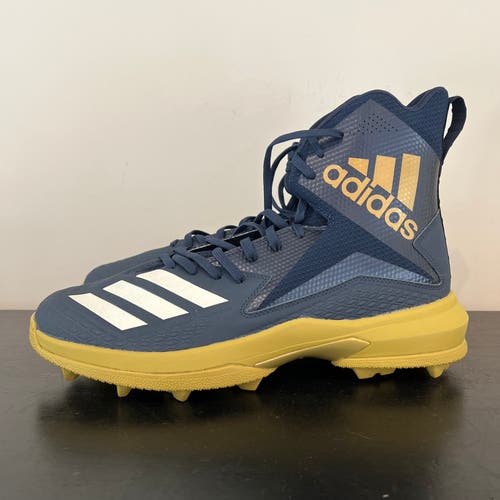 Size 14 Adidas Freak High Torsion Navy/Gold Football Cleats D97992 NEW