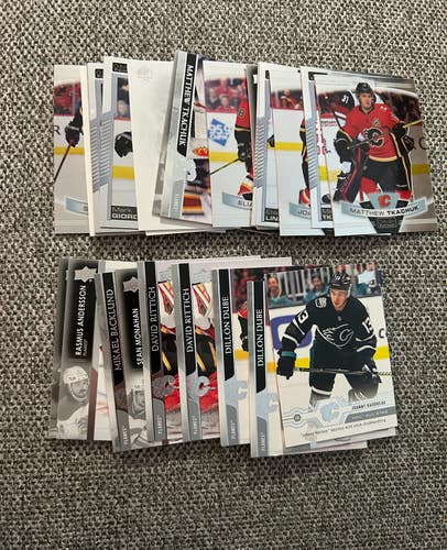 Stack of Calgary Flames Trading Cards