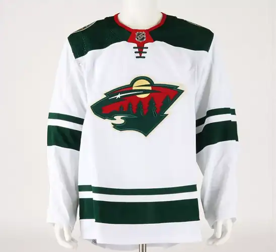 MiC Team Issued Primegreen Adidas Authentic Minnesota Wild Game Jersey White Away 56