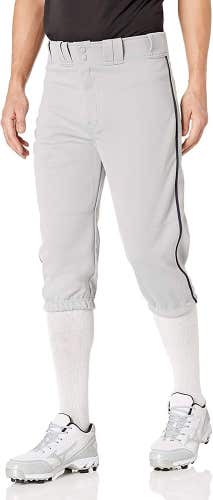 Easton Pro Knicker Piped Baseball Pants: Gray & Black, Youth Small, New w/ Tags