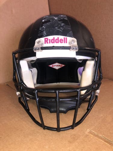 USED RIDDELL SPEED ADULT HELMET - LARGE - FLAT BLACK