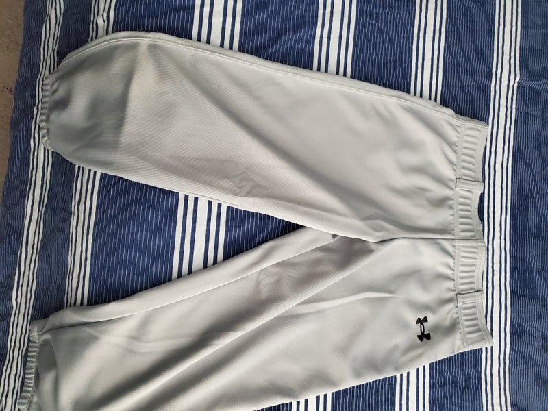 Gray Used Large Youth Unisex Under Armour Game Pants