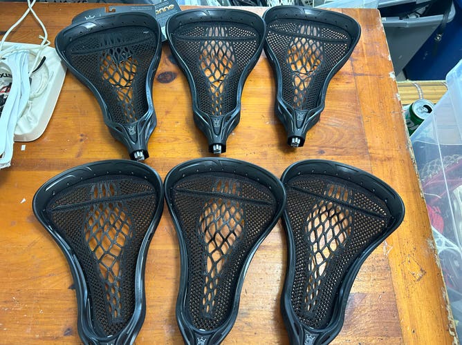 New brine lacrosse girls heads . Lot of 5 . All black