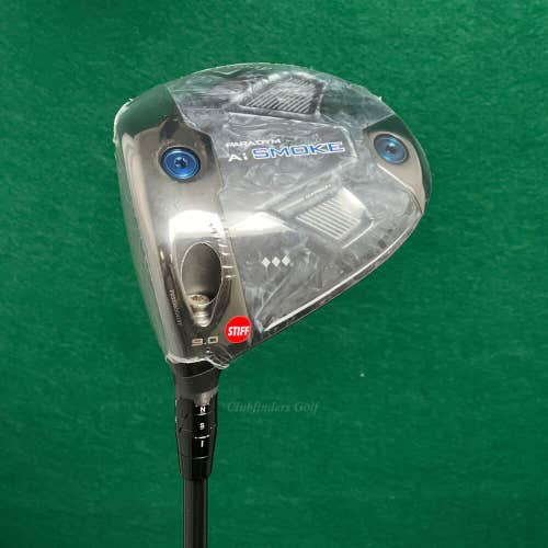 NEW LH Callaway Paradym Ai Smoke Triple Diamond 9° Driver Denali 6.0 Stiff W/HC