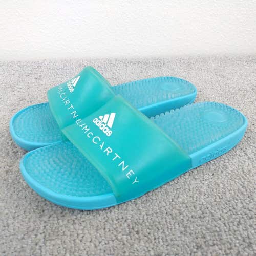 Adidas By Stella McCartney Adissage Slides Womens 8 Sandals Blue Slip On Shoes