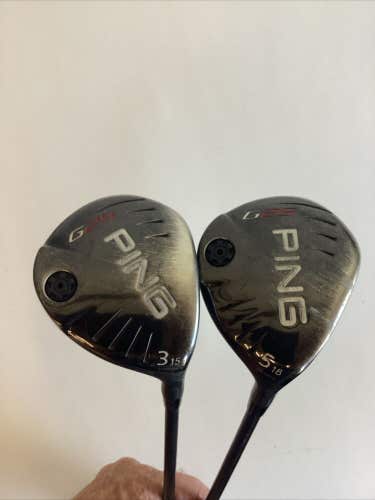 Ping G25 Fairway Woods Set 3-15* And 5-18* With Senior Graphite Shafts