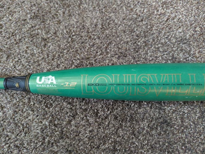 Used 2023 Louisville Slugger Meta USABat Certified Bat (-12) Composite 17 oz 29"